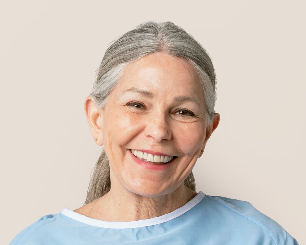Smiling Senior Woman Patient Recovering At A Hospital